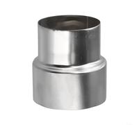 Réducteur de conduit de cheminée en acier inoxydable et raccord de tuyau de poêle pour une adaptation homogène entre différents diamètres de tuyaux et systèmes d'aération (Ø70 mm/Ø60 mm)