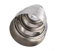 Réducteur de conduit de cheminée en acier inoxydable et raccord de tuyau de poêle pour une adaptation homogène entre différents diamètres de tuyaux et systèmes d'aération (Ø 120 mm/Ø 60 mm)