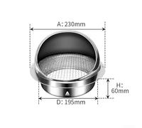 Réducteur de conduit de cheminée en acier inoxydable pour chauffage, climatisation, systèmes de ventilation (Ø 90 mm/Ø 60 mm)