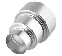 Réducteur de conduit de cheminée en acier inoxydable pour tuyaux de poêle, raccordement d'appareils à cheminées ou tuyaux d'aération avec construction résistante à la chaleur (Ø100 mm/Ø60 mm)