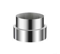 Réducteur de coude de conduit pour installation de poêle - Entrée de 120 mm vers sortie de 100 mm - Adaptateur de cheminée en acier inoxydable