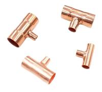 Réducteur de diamètre intérieur côté * milieu * côté, extrémité en cuivre, alimentation, té réduit, connecteur de tuyau de soudure à 3 voies, climatiseur de réfrigération(19x10x19mm)