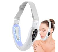 Réducteur de double menton, masseur de lifting du visage, appareil électrique avec 5 modes et 15 niveaux d'intensité pour soulever la peau affaissée et façonner le menton