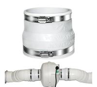 Réducteur de Gaine 150mm à 100mm - Connecteur Tuyau PVC avec Colliers | Adaptateur Ventilation pour Sèche-linge Hotte Climatisation, Réducteur Universel Cuisine Salle de Bain