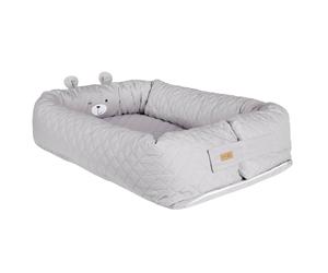 Réducteur de lit 3 en 1 tissu déperlant roba style gris argenté / ourson TU