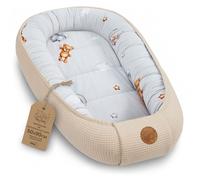 Réducteur de Lit Bébé 50x90cm Cocon en Gaufre de Coton Polyvalent pour Couffin Nid d'Ange et Naissance Peluche B