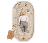 Réducteur de Lit Bébé 65x120cm Cocon en Gaufre de Coton Polyvalent pour Couffin Nid d'Ange et Naissance Girafes