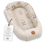 Réducteur de Lit Bébé 90x50cm en Coton, Cocon polyvalent pour Nid d'Ange Couffin et Naissance pratique et léger idéal pour le transport parfait pour filles et garçons Girafes