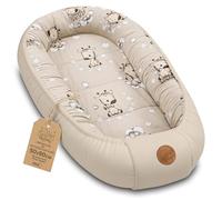 Réducteur de Lit Bébé 90x50cm en Coton, Cocon polyvalent pour Nid d'Ange Couffin et Naissance pratique et léger idéal pour le transport parfait pour filles et garçons Girafes