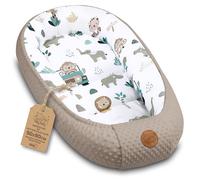 Réducteur de Lit Bébé 90x50cm en Minky Polyvalent pour Nid d'Ange Couffin et Naissance chaud et doux Afrique kaki