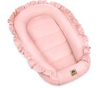 Réducteur de Lit bébé avec volants bébé Cocon Baby Nest nourrissons coussin 100% coton pour lit pour nouveau-né Nid de bébé Pink