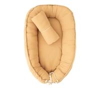 Reducteur de lit Bebe,cocoonababy, pour berceau bébé Cocoon, Cocon, Oreiller Amovible, Portable,Respirant Baby Nest, transat, tour de lit, chambre, evolutif mousseline coton CuteCraft (Cafe late)