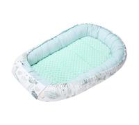 Medi Partners Reducteur de Lit Bebe - Réducteur Bébé 100x60x15cm Cocon et Naissance couffin Nid d'ange bilatéral Cale 100% Coton Minky (Océan à la Menthe Minky)