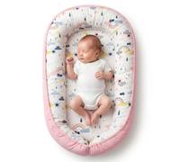 Reducteur de Lit Bebe - Réducteur Bébé 50X90cm, Coton Cocon polyvalent pour Nid d'Ange, Doux et Confortable, 100% Coton, Couffin Réversible (Rose)