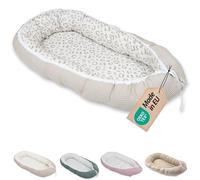 Reducteur de lit bébé ULLENBOOM Leo (55 x 95 cm) Cocon bébé, Nid de bébé, nid en coton, utilisable comme coussin pour bébé e cale bebe