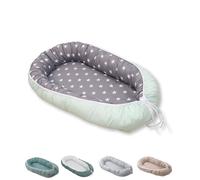 Reducteur de lit bébé ULLENBOOM Menthe gris (55 x 95 cm) Cocon bébé, Nid de bébé, nid en coton, utilisable comme coussin pour bébé e cale bebe