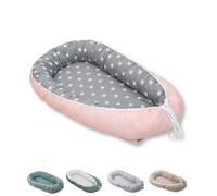 Reducteur de lit bébé ULLENBOOM Rose gris (55 x 95 cm) Cocon bébé, Nid de bébé, nid en coton, utilisable comme coussin pour bébé e cale bebe