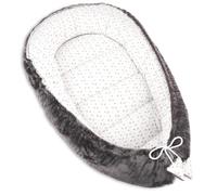 Réducteur de Lit PIMKO Bébé Nid de bébé en Peluche 90x55 cm - Cale Bebe Matelas Cocoon pour Lit Baby Nest Ultra Doux - Peluche