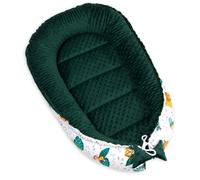 Réducteur de Lit PIMKO Minky bébé Cocon 2 côtés Baby Nest nourrissons coussin pour lit pour nouveau-né Nid de bébé - Safari Vert
