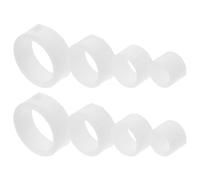 Réducteur de meule d’établi en plastique blanc 2 jeux | Bague d’adaptation à diamètre réglable, ajustement précis et réglage rapide, pour atelier de pierre et métallurgie