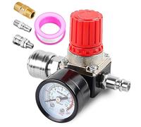 Réducteur de pression 1/4", 3 trous, régulateur de pression, valve de commutation avec manomètre, valve de régulation de pression 175 PSI pour compresseur d'air, compresseur d'air, pressostat