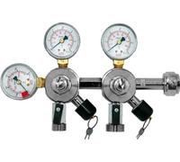 Réducteur de Pression CO2 avec 2 manomètres pour bière et Boissons Non alcoolisées - Indicateurs 3 Bar et 7 Bar pour systèmes de Distribution