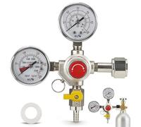 Réducteur de Pression CO2 avec Double Manomètre W21.8, Régulateur de Pression pour Machine à Bière et Brassage, Réducteur Professionnel Réutilisable