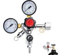 Réducteur de pression CO2 W21.8 avec double manomètre et soupape de | Régulateur de pression de gaz CO2 pour bouteilles de gaz CO2, robinetterie à bière, brassage de bière et installations de