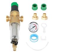 Réducteur de pression d'eau avec manomètre et appareil de mesure, régulateur de pression d'eau avec filtre à tamis autonettoyant, valve réducteur de pression, régulateur de pression en laiton (3/4")
