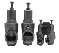 Réducteur de pression d'eau en acier inoxydable 304 avec manomètre DN15-DN50 Régulateur d'eau/Réducteur/Soupape décharge(DN25,Without P.gauge)