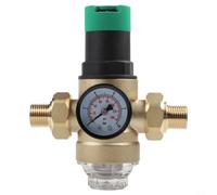 Réducteur de pression eau 1/2 pouce avec manomètre | Manomètre pour précis, surveillance pour temps réel, plage 0.1-7.5 MPa, pour appartement, installation simple
