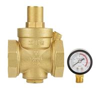 Réducteur de Pression Eau, Durabilité Exceptionnelle et Performance Optimale, Réducteur Laiton DN50 2 Pouces avec Jauge 1.6MPa, pour Maison Cuisine Salle de Bain Industriel