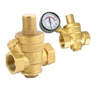 Reducteur de Pression Eau Valve de maintien réduction pression d'eau en laiton, G 1/2 "3/4" 1 "2", régulateur DN15/DN20/DN25/DN32, jauge soupape décharge réglable(DN40,Without Gauge)
