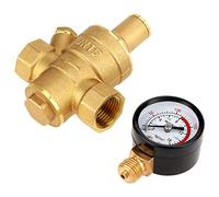 Réducteur de pression en laiton de la vanne DN15 régulateur de pression d'eau réglable avec indicateur de niveau