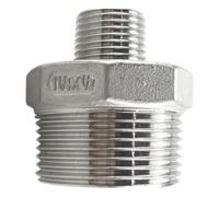 Réducteur de raccord de tuyau en acier inoxydable 304, filetage mâle 1/8 "1/4" 3/8 "3/4" 1 "1-1/4" 2 ", connecteur à mamelon hexagonal DN8 - DN50(DN8XDN6)