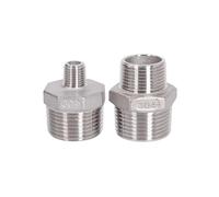 Réducteur de raccord de tuyau hexagonal en acier inoxydable 304 avec filetage mâle BSP 1/8 1/4" 3/4 1-1/4" - DN50(DN8XDN6)