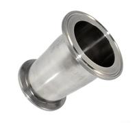 Réducteur de raccord de tuyau sanitaire de 7,6 cm à 6,3 cm, virole à trois colliers de serrage 63 mm x 76 mm en acier inoxydable 304 pour systèmes à haute pression eau, huile, boissons, lait