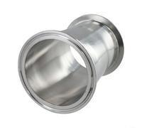 Réducteur de raccord de tuyau sanitaire de 7,6 cm à 8,9 cm, virole à trois colliers de serrage - Adaptateur concentrique en acier inoxydable 304 pour systèmes de boissons, lait, huile, eau, argent,