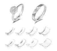 Réducteur de Taille de Bague Invisible 24 Pièces | Ajusteur Universel pour Bagues Desserrées | Gardes Réducteurs en Silicone Souple Transparent Confortable et Réutilisable