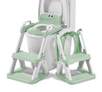 Réducteur de toilette enfant avec marche - Siège WC pliable pour apprentissage de la propreté - Rehausseur WC enfant avec escalier antidérapant - Pour garçons et filles
