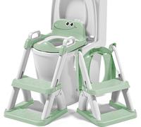 Réducteur De Toilette Enfant Avec Marche ¿ Siège Wc Pliable Pour Apprentissage De La Propreté ¿ Rehausseur Wc Enfant Avec Escalier Antidérapant ¿ Pour Garçons Et Filles
