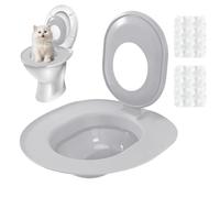 Réducteur de toilettes pour chat - Siège de toilette amovible - Pour maison, appartement, salle de bain, cave, magasin d'animaux d'intérieur
