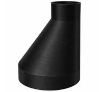 Réducteur de tuyau de ventilation - Adaptateur de réduction - Optimisé - Excentrique - Noir (diamètre 80-40 mm)