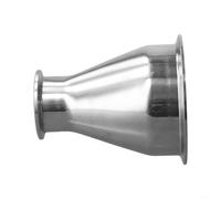 Réducteur de tuyau sanitaire en acier inoxydable 304 4 à 2 embouts tri-colliers pour eau, huile, boissons, traitement du lait et utilisation industrielle avec design concentrique