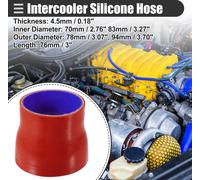 Réducteur De Tuyau Universel En Silicone Pour Intercooler, Raccord Droit, Id 2,76" à 3,27", Longueur 3", Rouge