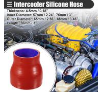 Réducteur De Tuyau Universel Pour Intercooler, Raccord Droit, Diamètre Intérieur De 2,24" à 3", Longueur De 3", En Silicone, Rouge
