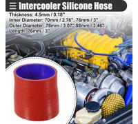 Réducteur De Tuyau Universel Pour Intercooler, Raccord Droit, Diamètre Intérieur De 2,76" à 3", Longueur De 3", En Silicone, Rouge
