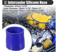 Réducteur De Tuyau Universel Pour Intercooler, Raccord Droit, Diamètre Intérieur De 2,76" à 3", Longueur De 3", En Silicone, Bleu