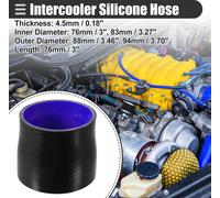 Réducteur De Tuyau Universel Pour Intercooler, Raccord Droit, Diamètre Intérieur De 3" à 3,27", Longueur De 3", En Silicone, Noir