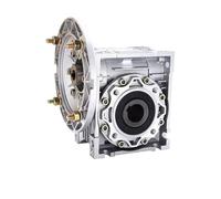 Réducteur de vitesse NMRV063, réducteur d'engrenage à vis sans fin, 1.4cm 19mm 2., rapport d'arbre d'entrée 5:1-100:, trou sortie 25mm for moteur 0,25 kw-1,5 kw(Flange 80b14,Ratio 20to 1)